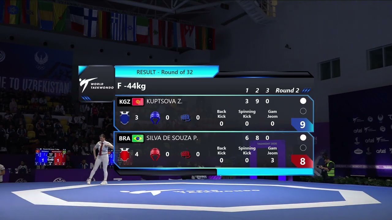 417 Round of 32 F 44kg KGZ KUPTSOVA Z BRA SILVA DE SOUZA P PGM