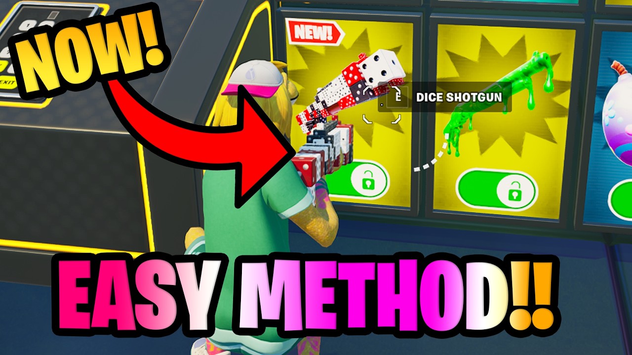 How To Get NEW Dice Shotgun in 1vs1 with every gun Fortnite