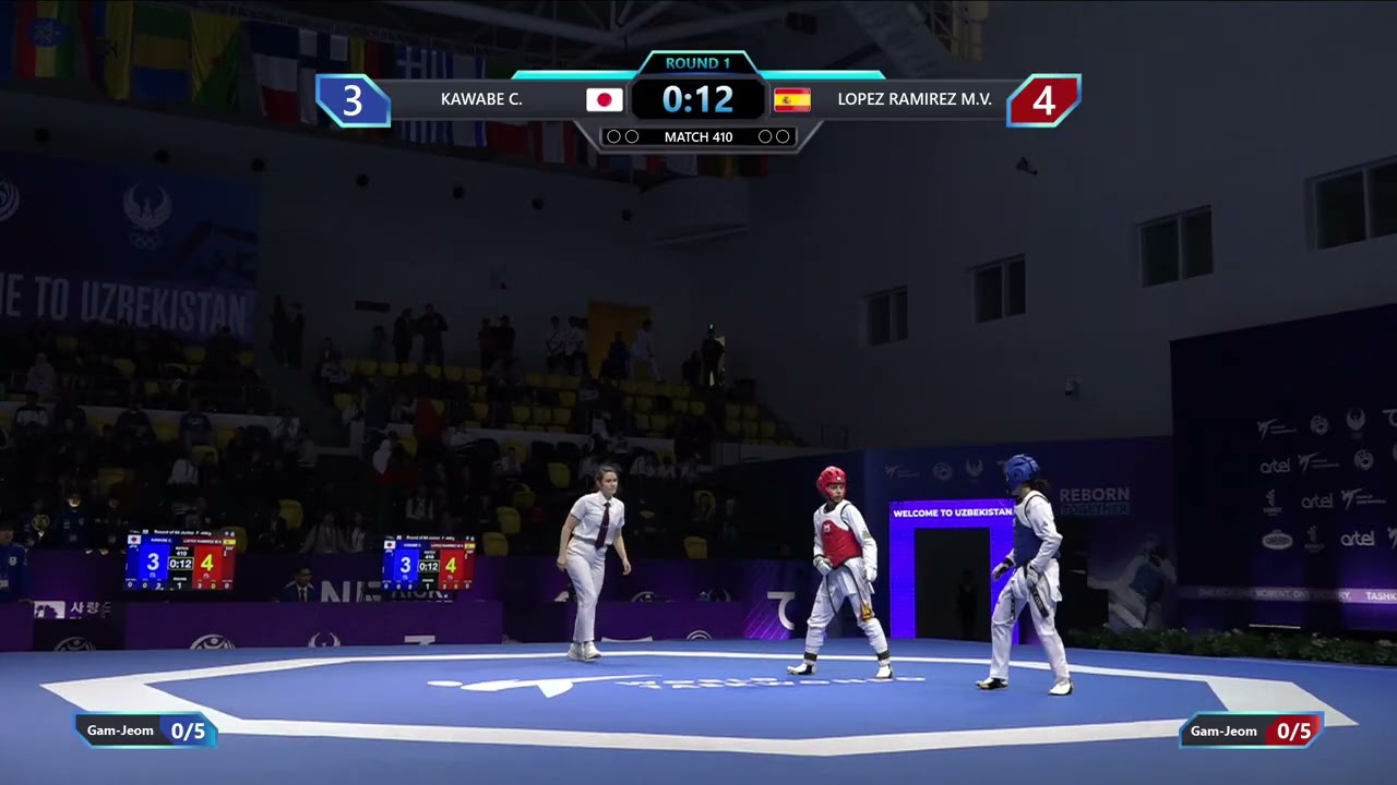 410 Round of 64 F 44kg JPN KAWABE C ESP LOPEZ RAMIREZ M V PGM