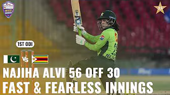 Najiha Alvi 56 Off 30 💥 – Fast & Fearless Innings ⚡| Pakistan W vs Zimbabwe W | ODI Series | M9H1K