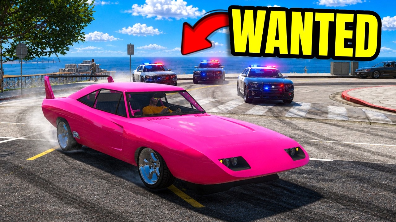 I Got CHASED by COPS... SO I ESCAPED WITH A PLYMOUTH SUPERBIRD in GTA 5 RP