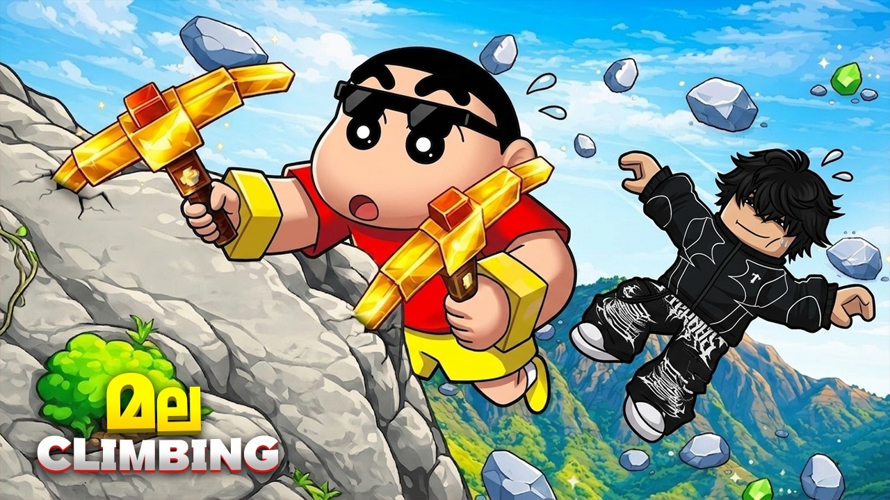 Shinchan Climbs the BIGGEST Mountain in Roblox! ๐๏ธ๐ฑ