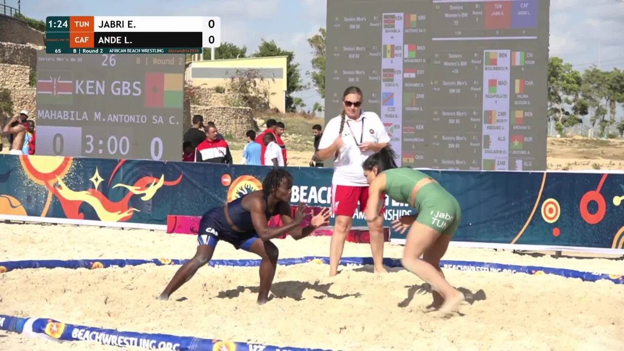 Esraa JABRI (TUN) vs. Lec Hej Marlyne ANDE (CAF) • B | Round 2 • Women's BW 70Kg