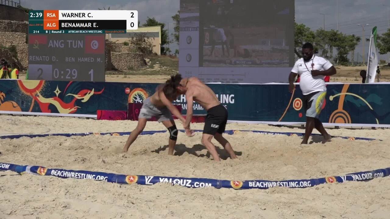 Christian Randolph Jr WARNER (RSA) vs. Elbara BENAMMAR (ALG) • B | Round 3 • Men's BW 60Kg