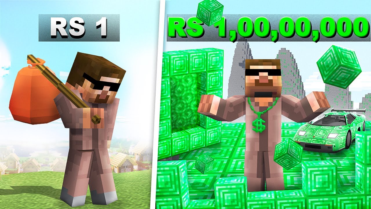 I Became the RICHEST VILLAGER in Minecraft background