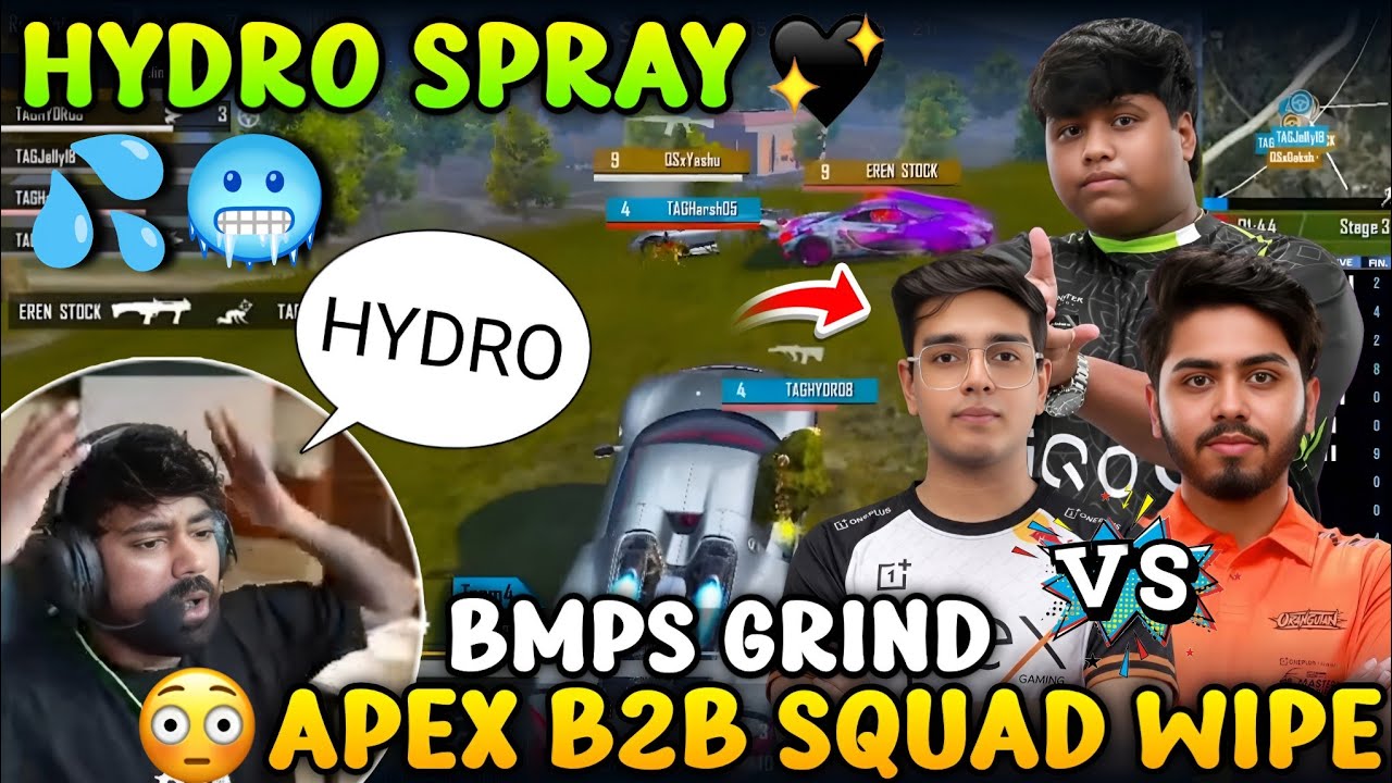 🇮🇳NEYOO SHOCKED 🤯 APEX GAMING BACK TO BACK SQUAD WIPE IN SECONDS 🤫 TAG BMPS GRIND 🔥 JELLY HYDRO