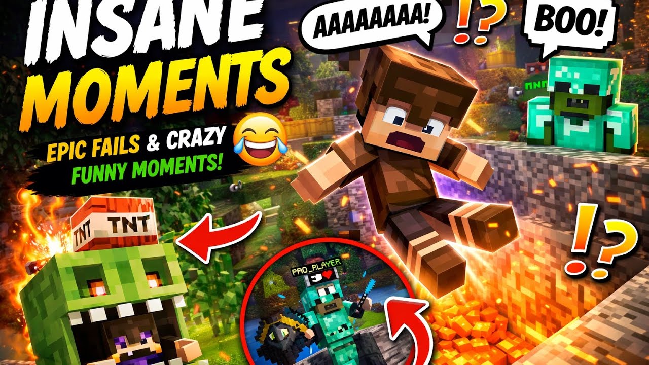 Minecraft Best Moments ππ₯ | Epic Clutches, Funny Fails