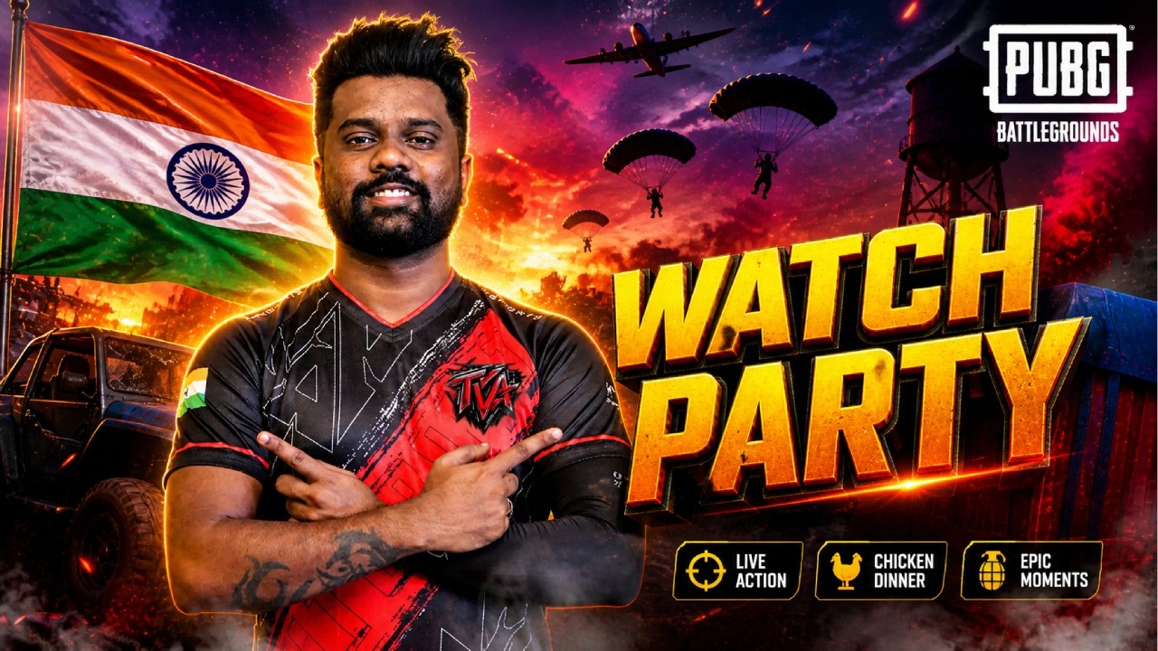 TVA KILLUAA 🔴 Watch Party TEAM INDIA in PUBG PC 🔴 PMS Phase 1 - Week 3 Day 3🔴
