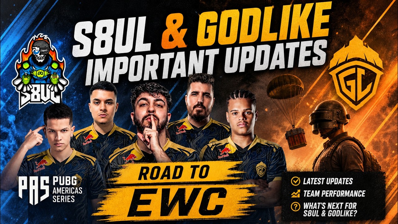 S8ul and Godlike Updates About PUBG PC || Road To EWC background