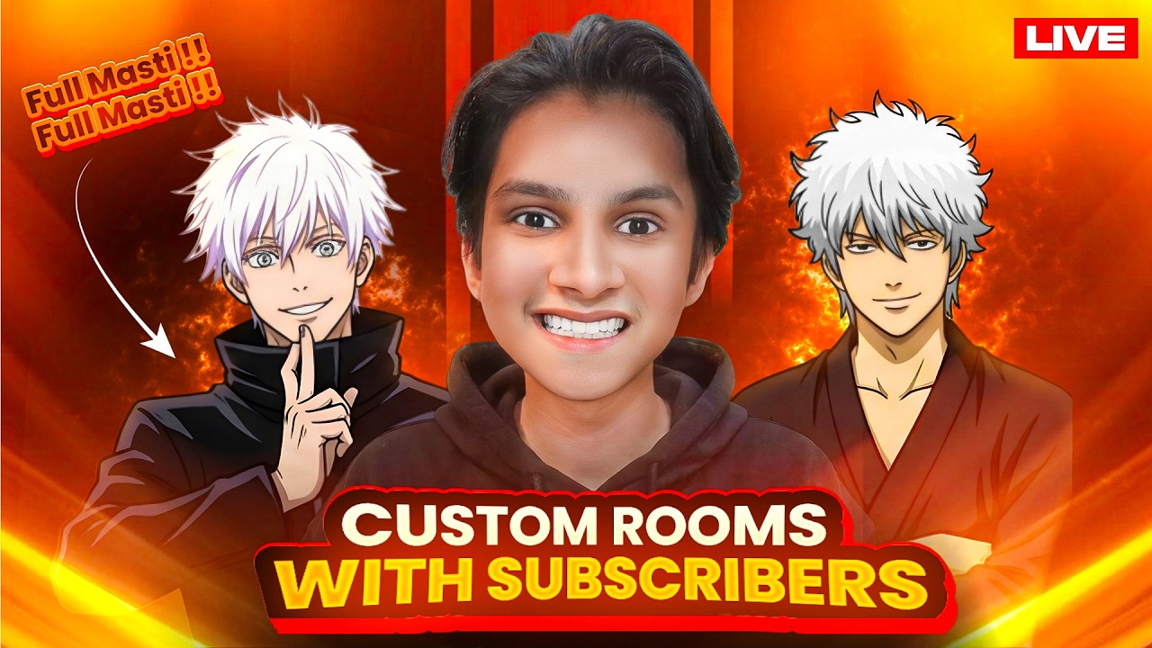 ๐ NIMO IS LIVE ๐ด Free Fire FULL RUSH Gameplay | Subscribers ke Sath Custom Rooms ๐ฅ Team Codes ๐