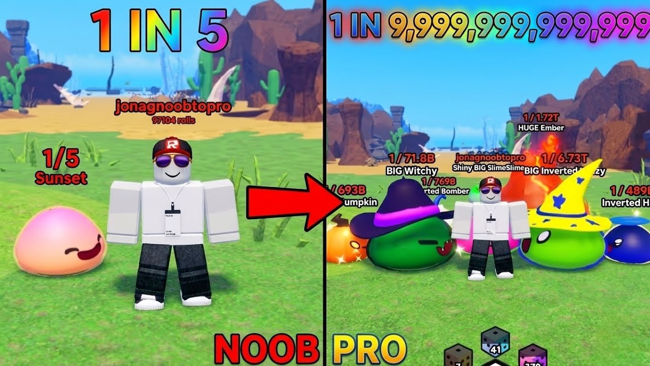 Noob to pro in slime rng f2p gameplay #roblox #viralvideo #games background