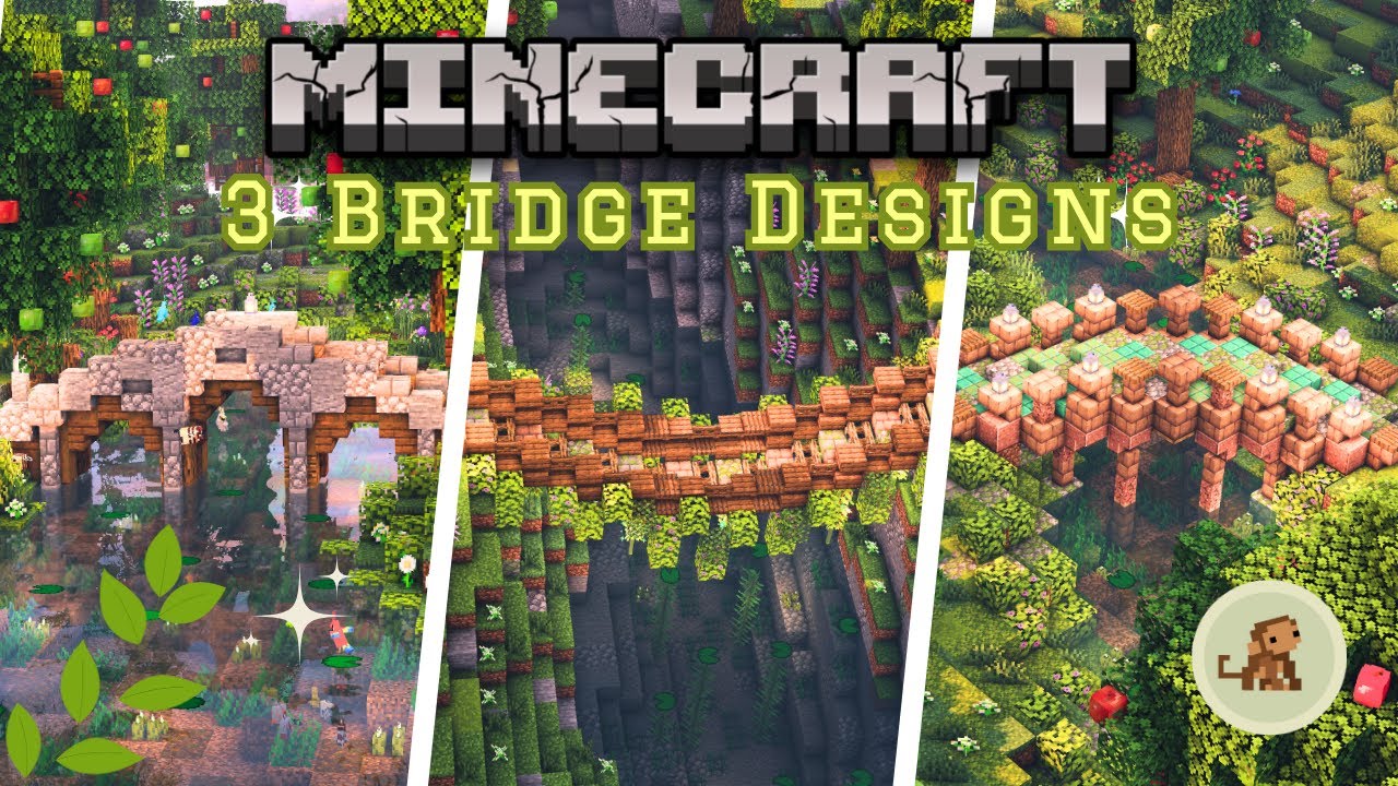3 Bridge Designs ЁЯНГ | Minecraft Tutorial (Easy) background