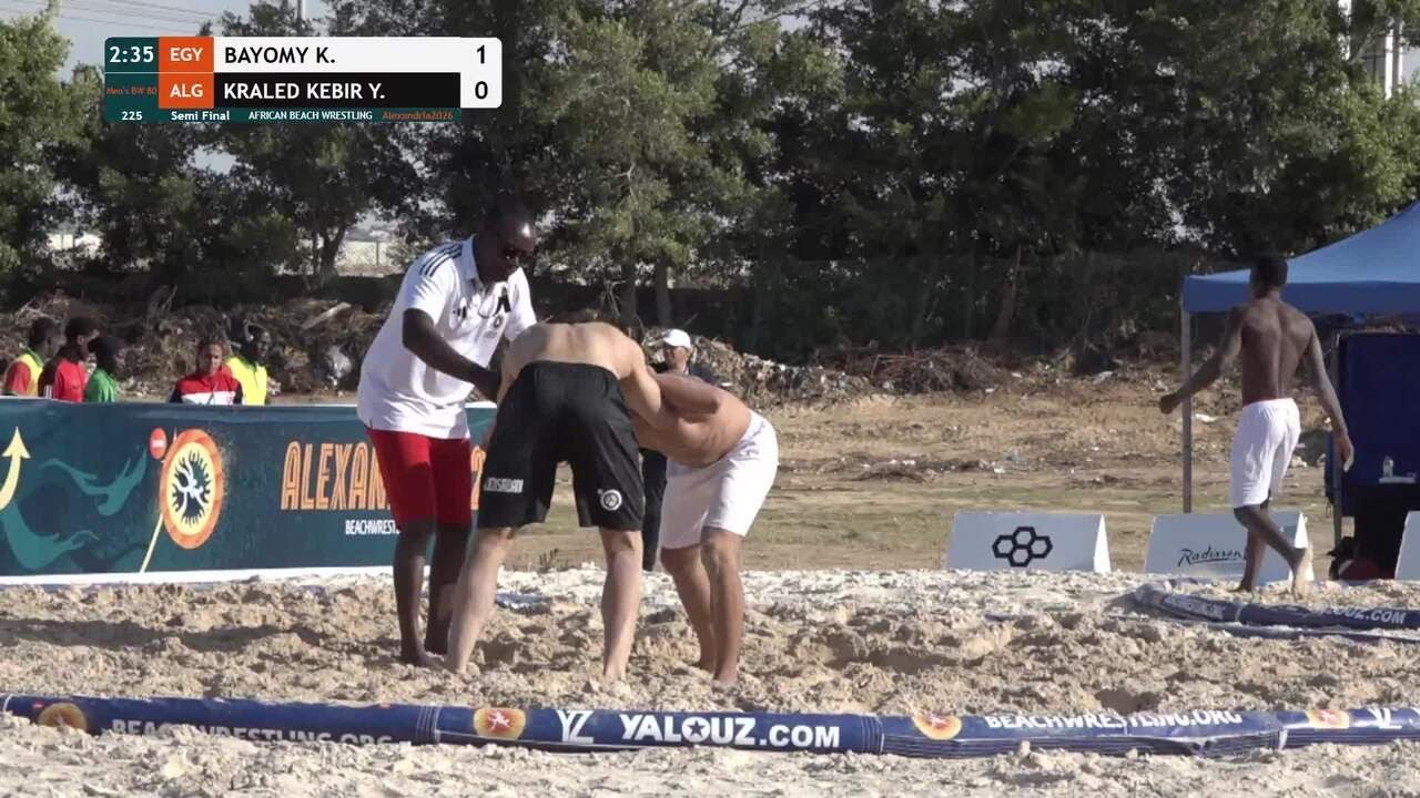 Karim Ahmed Abdelnaiem Mahmoud BAYOMY (EGY) vs. Yasser KRALED KEBIR (ALG) • Semi Final • Men's BW 80