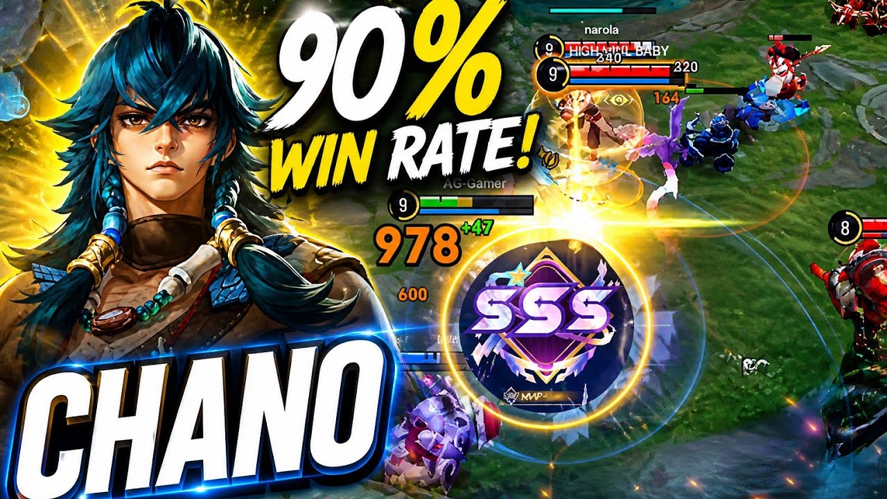 CHANO!! TOP 1 Build Chano Solo Rank!! Hok' Top Best Marksman!! Honor Of Kings!!
