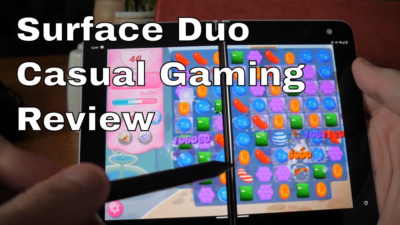 Surface Duo Casual Gaming - Candy Crush, Jetpack Joyride, Temple Run 2, Plants vs Zombies background