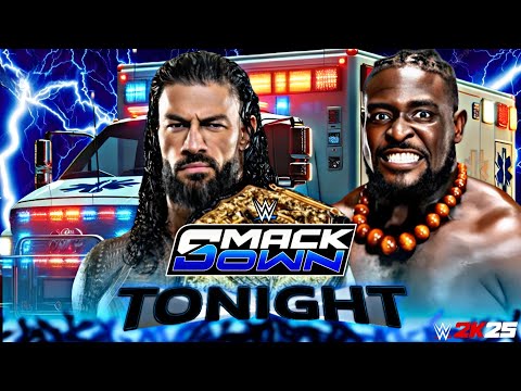 Roman Reigns vs Oba Femi Wwe Smackdown 24th April 2026 Ambulance Wwe2k25 Simulation - FULL MATCH