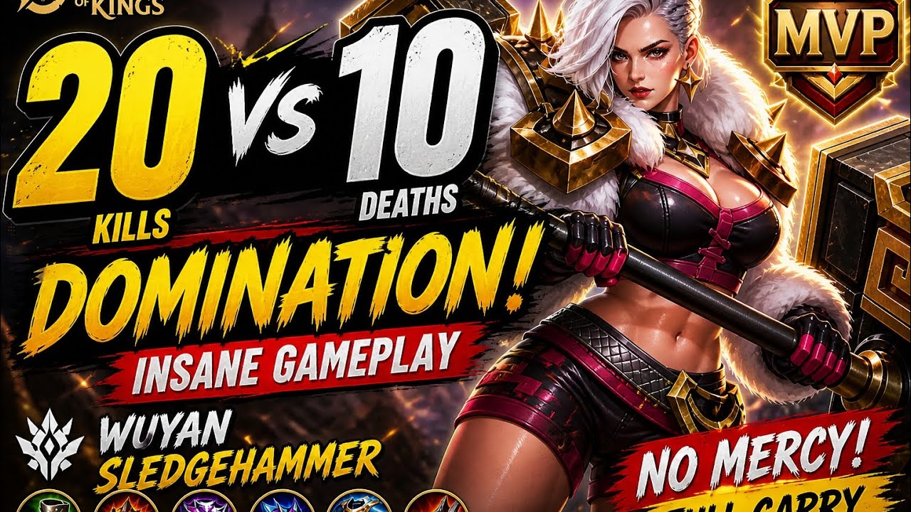 WUYAN SLEDGEHAMMER 17/4 INSANE GAMEPLAY π± Full Carry | Honor of Kings background