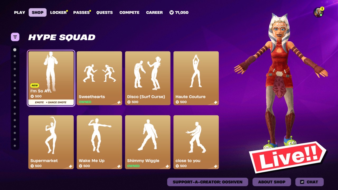🔴*NEW* FORTNITE I'M SO ATL ICON EMOTE! ITEM SHOP TODAY! (Chapter 7 LIVE)