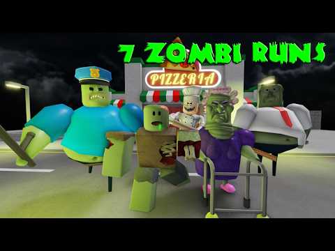 Top 5 ZOMBIE Speed RUNS in #roblox Scary Obby, Carnival, Papa, Gran, School Barry 4k background