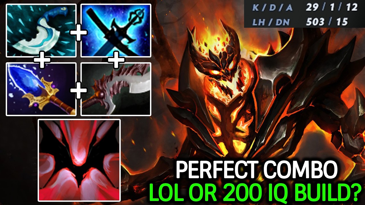Shadow Fiend Perfect Combo โ LOL or 200 IQ Build Dota 2