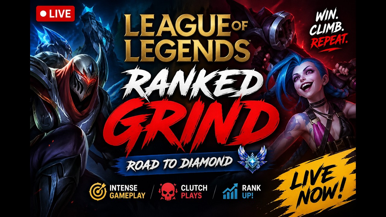 ๐ฅ League of Legends Live | Intense Ranked Grind ๐ Road to Diamond | Noob to Pro Gameplay!