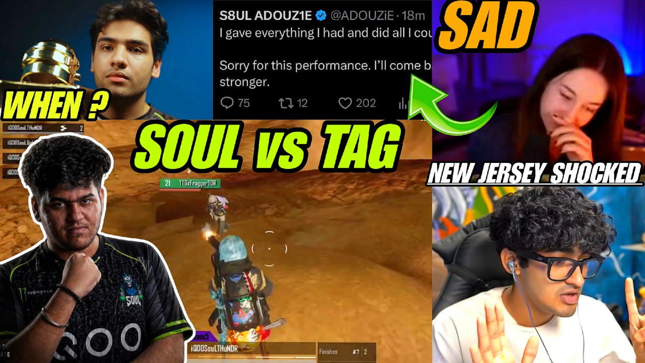 S8UL PUBG PC Alisa Sad 🥹 SOUL BMPS 26 Match Date ✅ GOBLIN Sorry & Shocked 😱 SOUL vs TAG 🔥Legit Ayogi background
