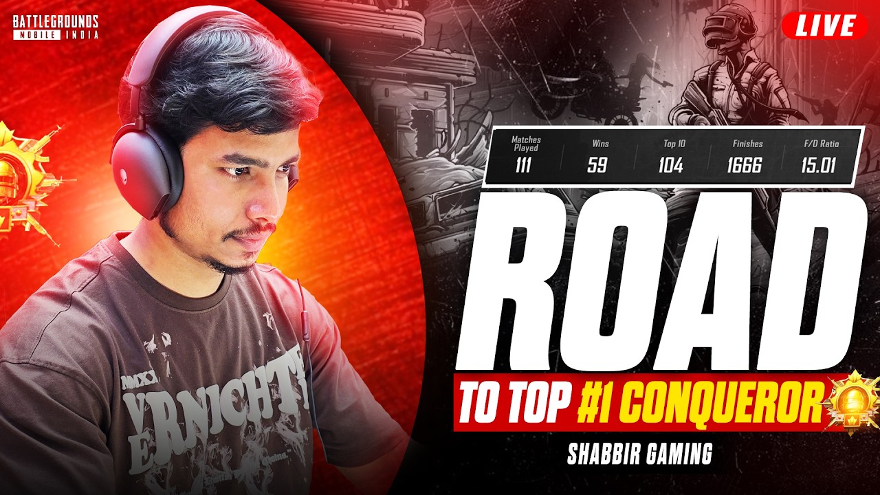 ONLY TAPATAP GAMEPLAY CONQUEROR LOBBY☠️☠️ | BGMI LIVE