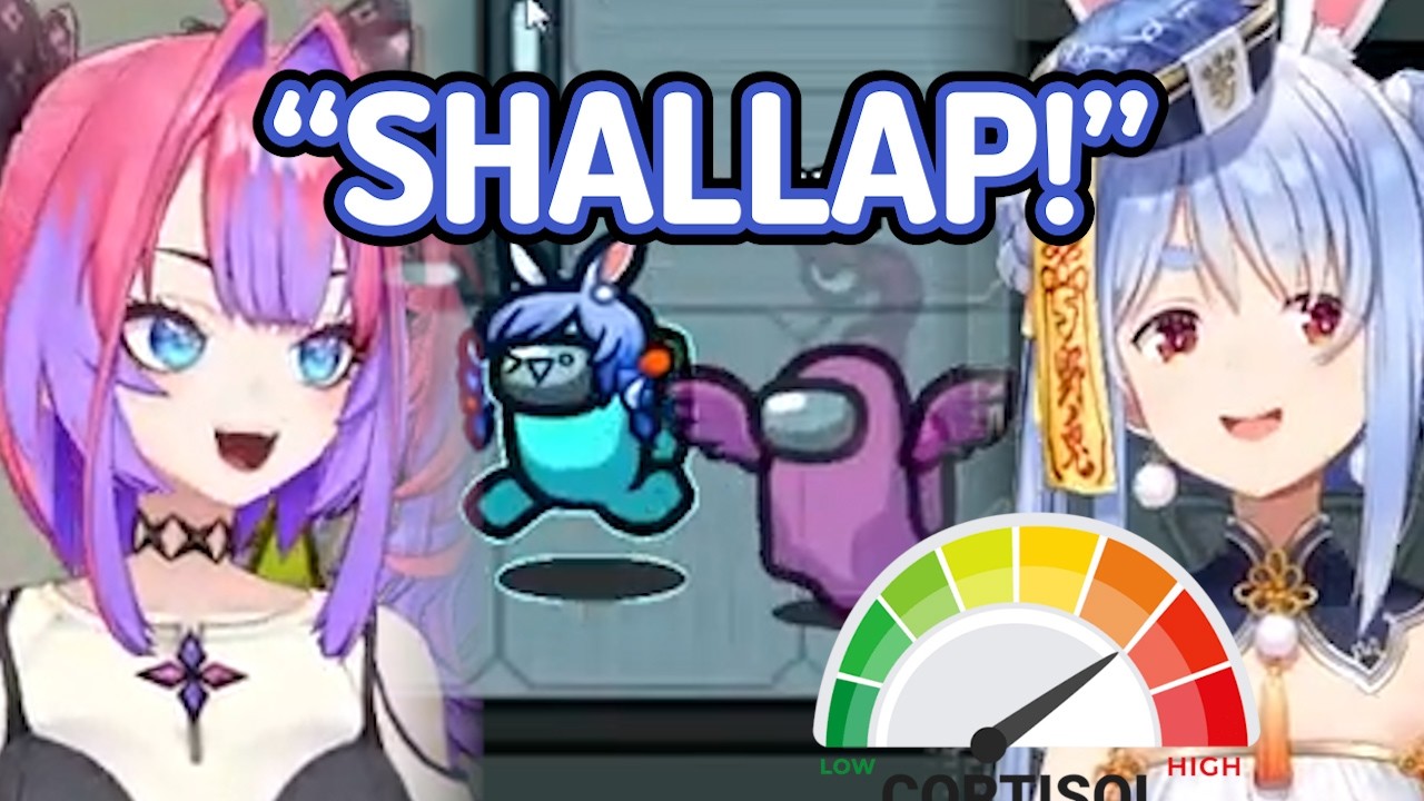 Pekora Screams Back After Vivi’s Ghost Starts Haunting Her in Among Us background