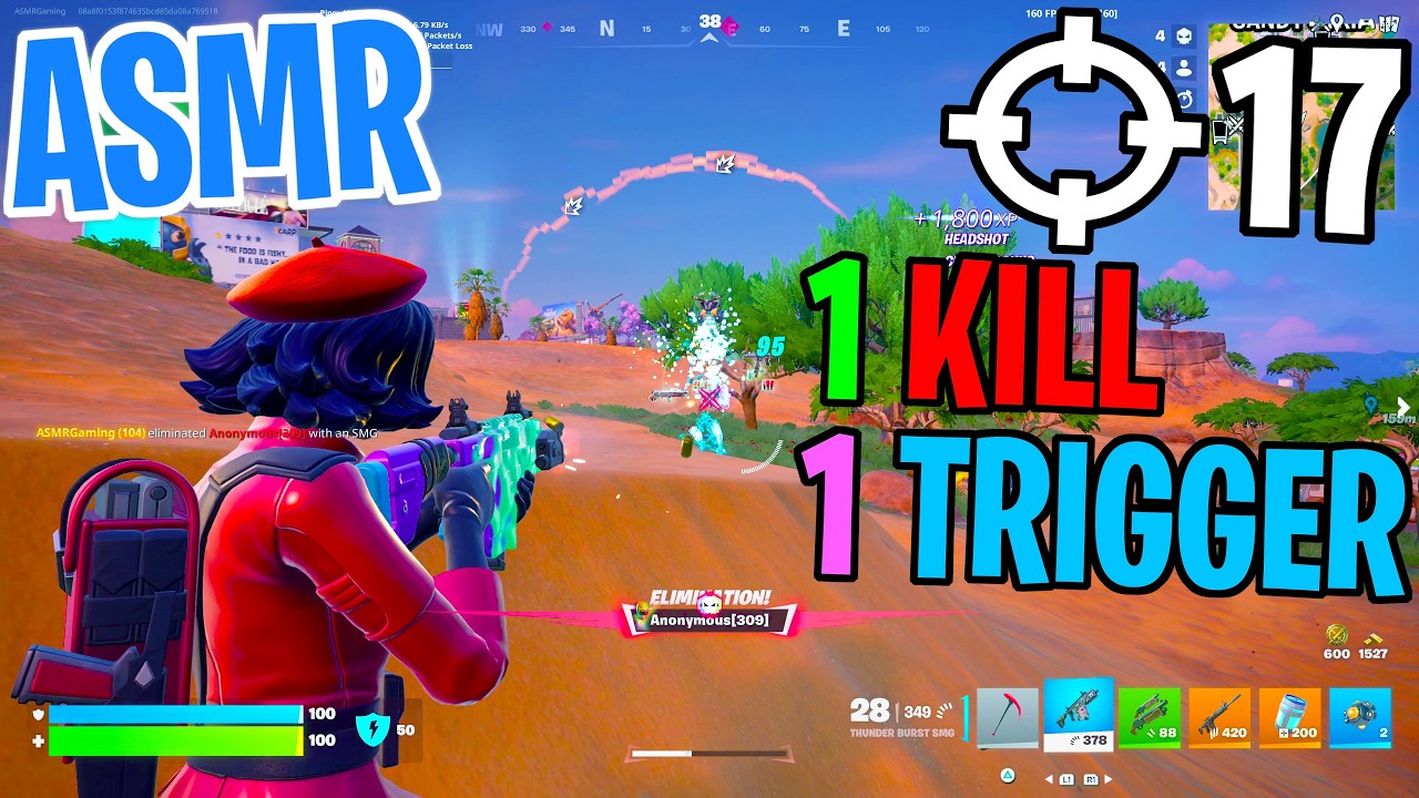 ASMR Gaming ๐ด Fortnite 1 Kill = 1 Trigger Relaxing Mouth Sounds ๐ฎ๐ง Controller Sounds + Whispering ๐ค