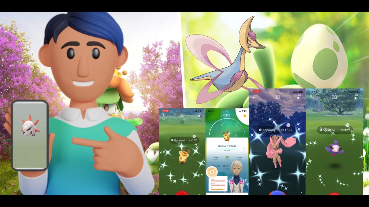 GLITTERING GARDENS & LARVESTA? WILD SHINY LOPUNNY! background