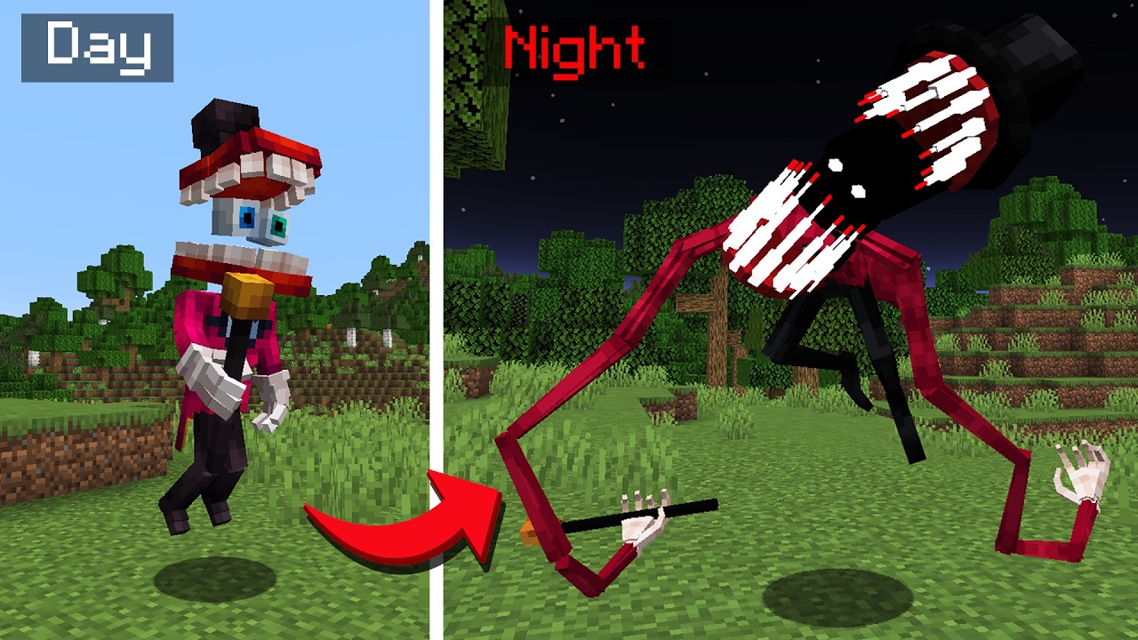Minecraft But I Made HORROR Amazing Digital Circus Mod background