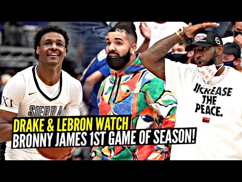 Drake & LeBron Watch BRONNY'S FIRST GAME OF THE SEASON!! Sierra Canyon FIGHTS For The Championship!!
