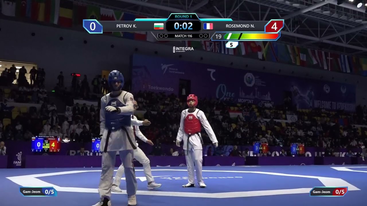 116 Round of 32 M 63kg BUL K PETROV FRA ROSEMOND PGM