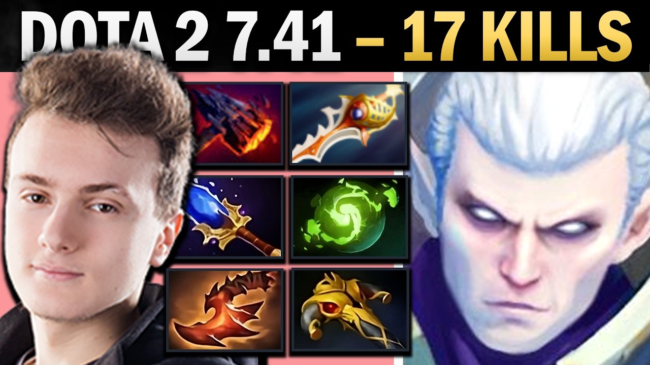 Invoker Dota 2 7.41 with 17 Kills and Rapier - Dota Gameplay