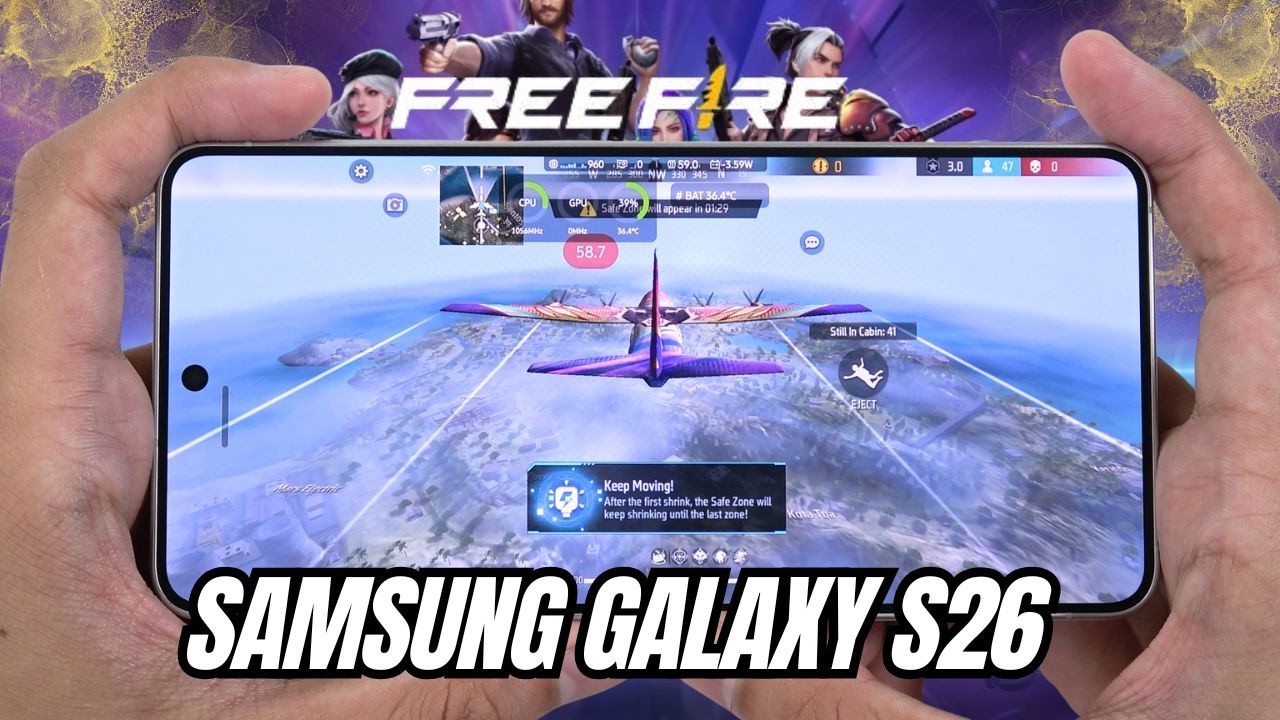 Samsung Galaxy S26 Test Game Free Fire Mobile | Exynos 2600 Gaming Test background