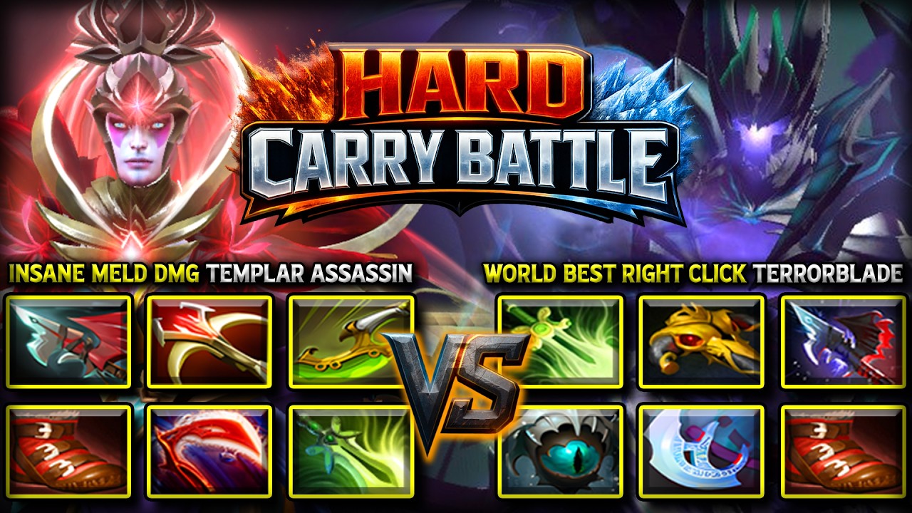 INTENSE HARD CARRY BATTLE | INSANE MELD DMG TEMPLAR ASSASSIN VS. WORLD BEST RIGHT CLICK TERRORBLADE