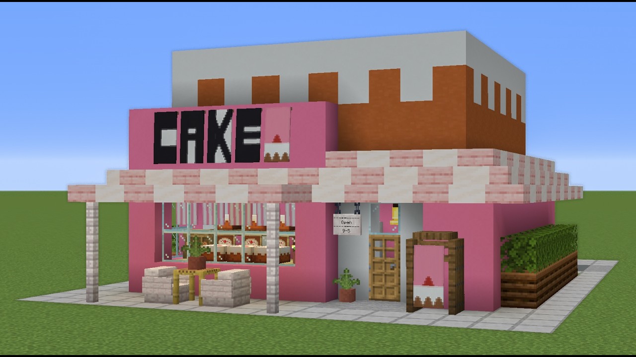 How to Build a Cake Shop in Minecraft | Step-By-StepTutorial