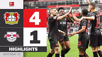 Hat-trick Schick! BAYER 04 LEVERKUSEN - RB LEIPZIG | Highlights | Matchday 32 – Bundesliga 2025/26