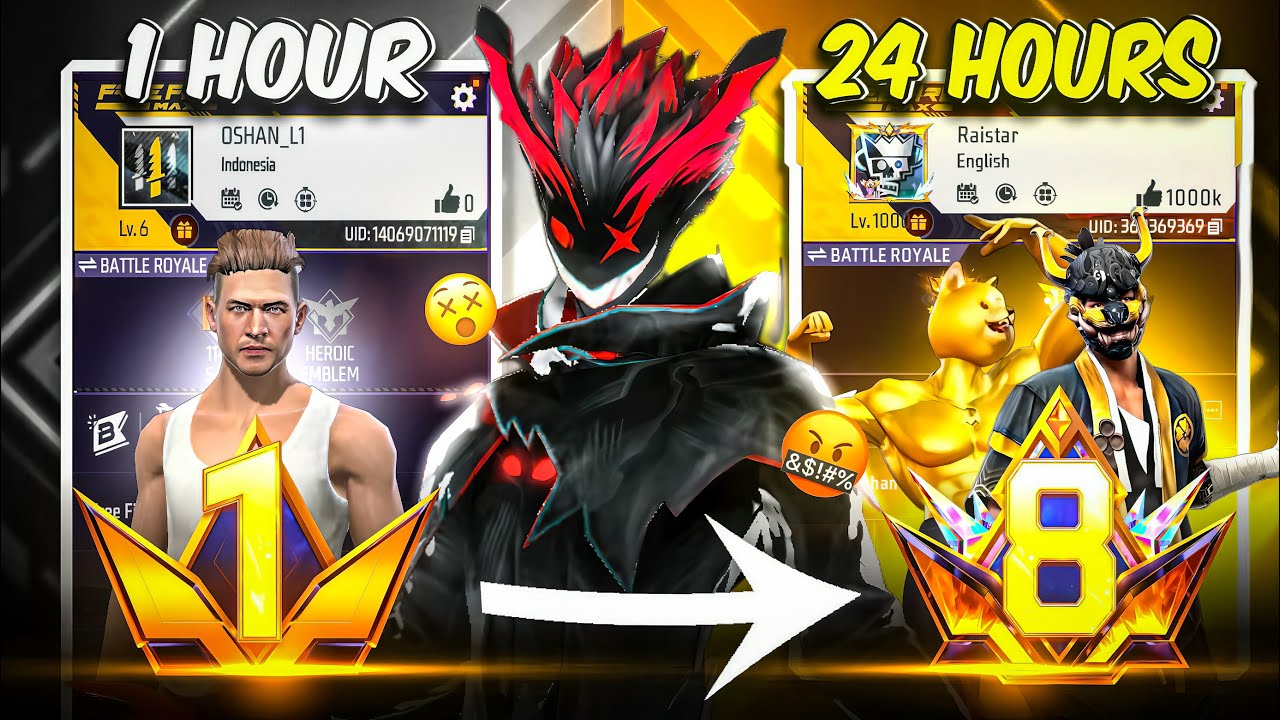 Transforming ₹10 Noob ID Into Level 8 PRIME IDin Just 24 Hour 😱 - Garena Free Fire background