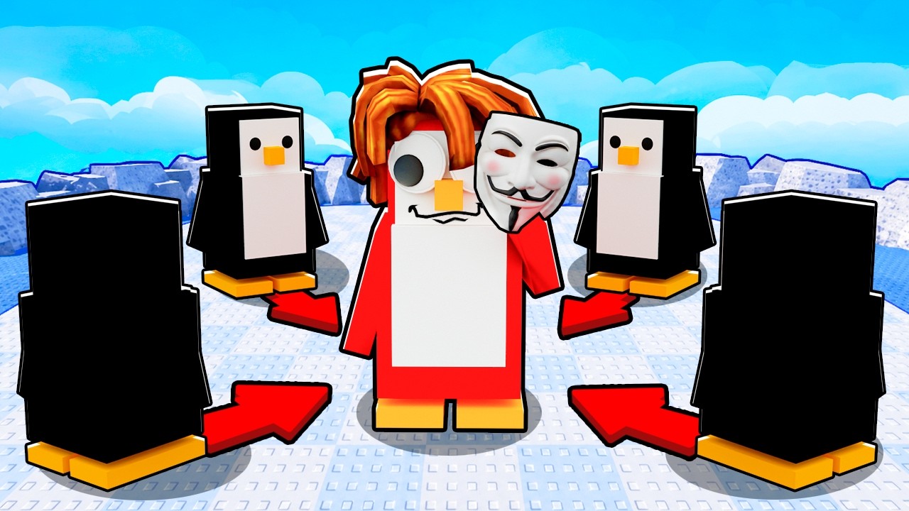 I'm SECRETLY a PENGUIN in Roblox Knockout! background
