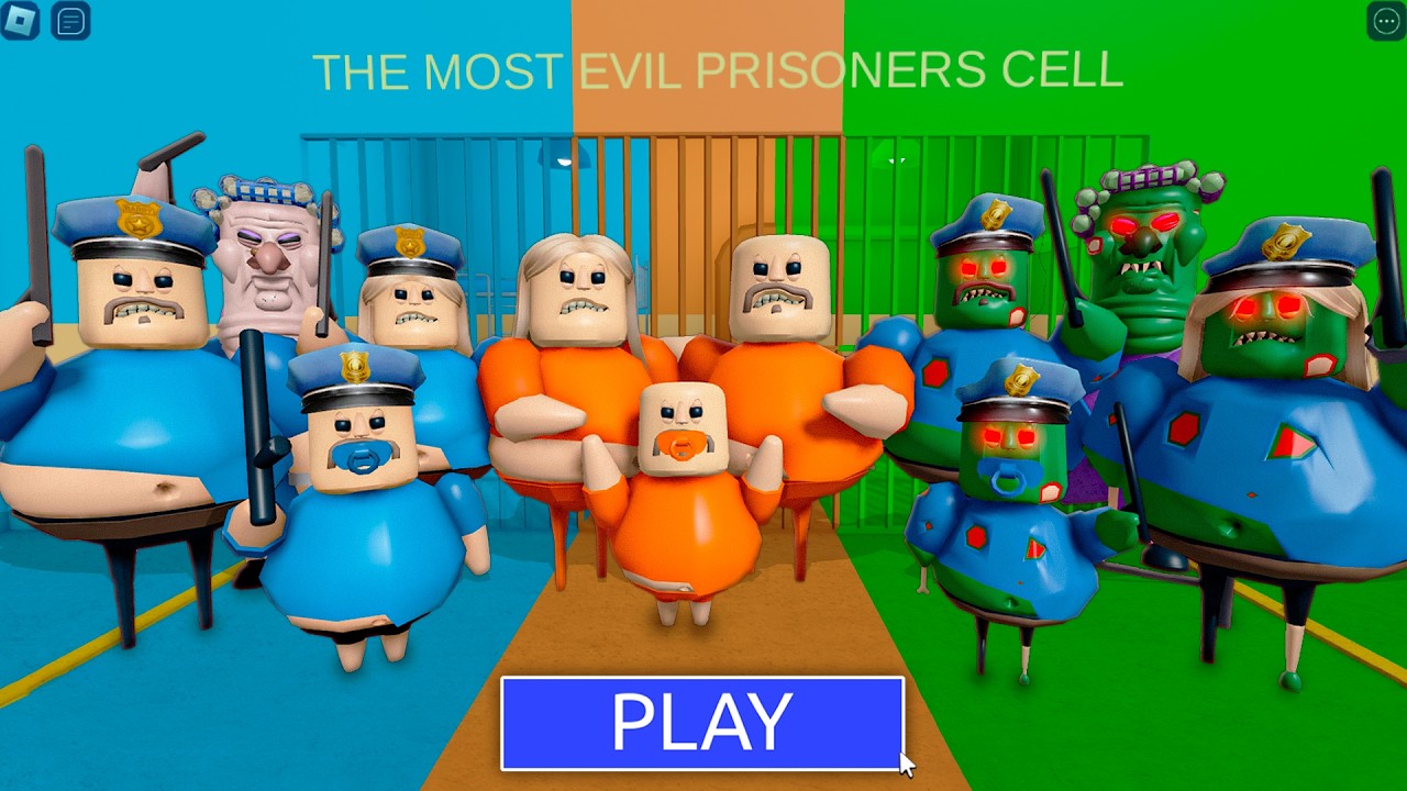 POLICE vs PRISONERS vs ZOMBIES in BARRY'S PRISON RUN! New Scary Obby (#Roblox)