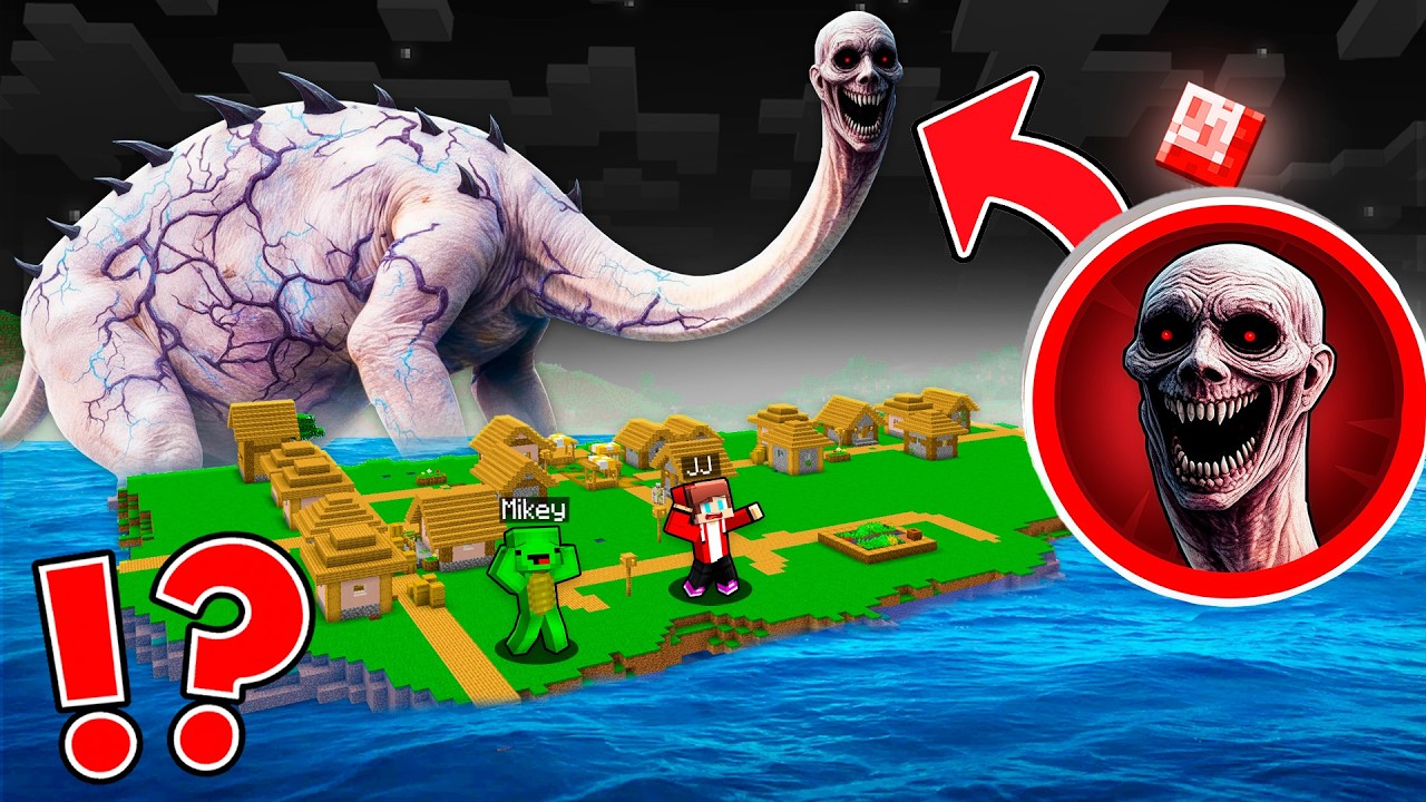 Mikey and JJ Found SCARY GIANT HEAD THALASSOPHOBIC at Island in Minecraft - Maizen JJ Mikey