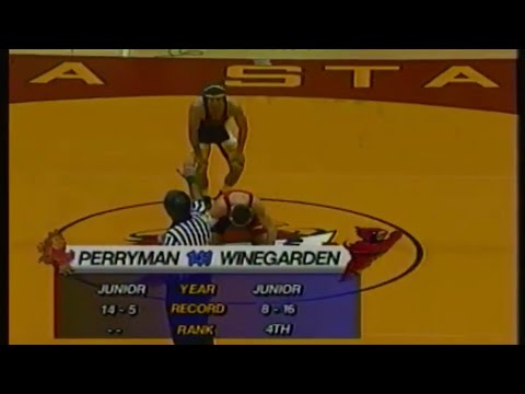 1999 College Wrestling: Benji Winegarden, Iowa State vs Mark Perryman, Arizona State 141 pounds