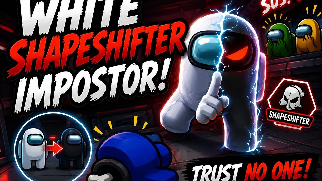 I Became the WHITE SHAPESHIFTER IMPOSTOR 😱 | Among Us Gameplay
