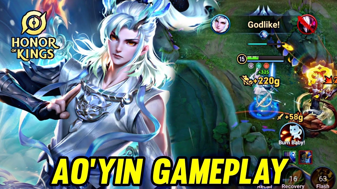 HOK : AO'YIN GAMEPLAY | AO'YIN ULTIMATE TO CHASE ENEMIES - HONOR OF KINGS