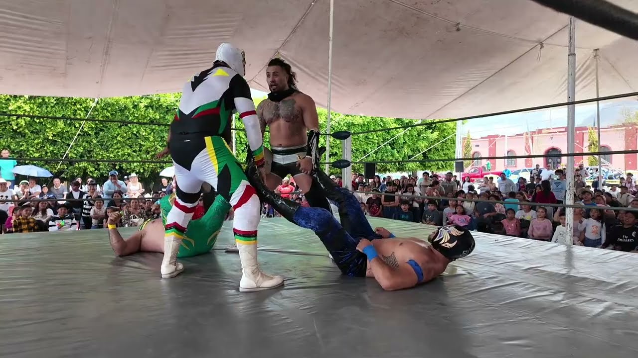 Lucha estelar Máscara Sagrada y Chris Stone Jr 🆚 Hijo de Fishman y Argenis con Max Proad