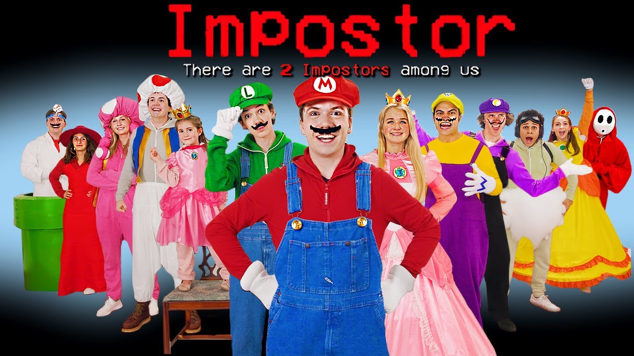 If Mario Was In Among Us background