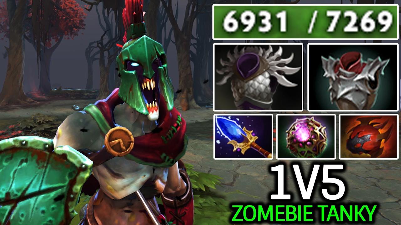 Undying 1v5 Raid Boss โ Zombie Super Tanky Build Dota 2