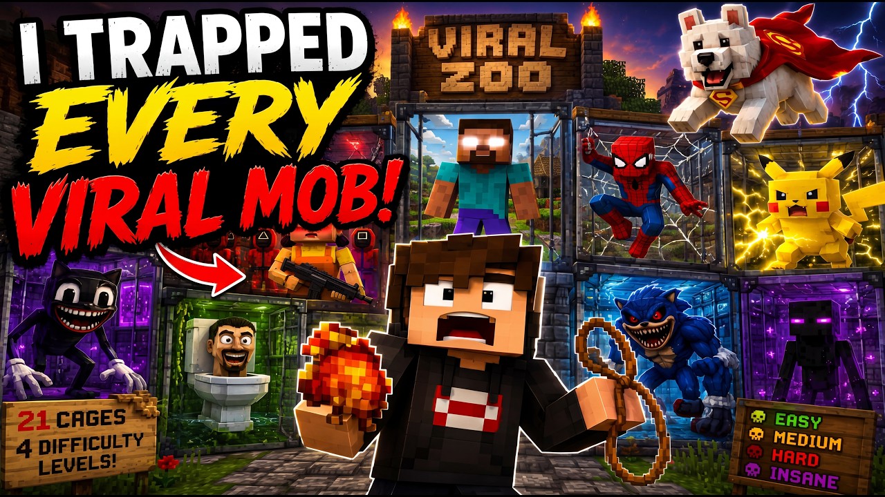 Minecraft’s Most Popular Characters Trapped in a Zoo… (Reaction) | Part 1