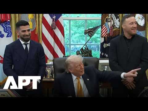 Trump Shares Light Moment With UFC Fighters: “Don’t Fight That One” | APT